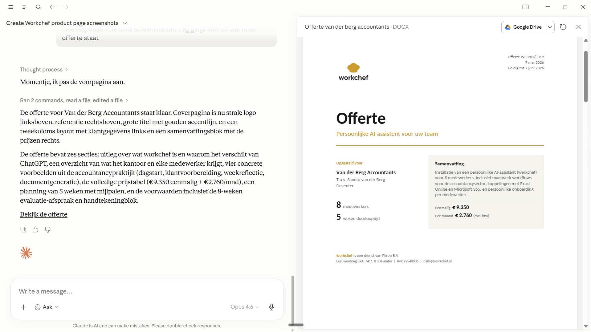 Offerte als Word-document
